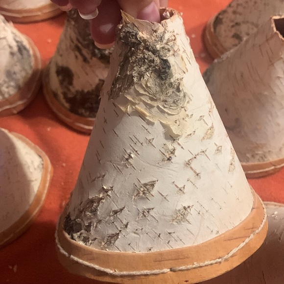 Authentic Indian Handmade Birch Tee Pee / Cone / Shade/ Crafts  set of 9 - Picture 3 of 7